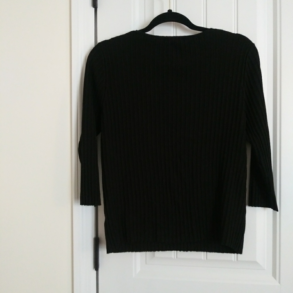 Bundle Only  BANDOLINO Ribbed V-Neck Long Sleeve Lightweight Sweater - Picture 3 of 4